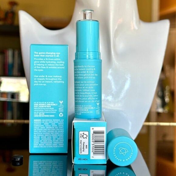 NIB! TULA Skincare Glow + Get It Cooling & Brightening Eye Balm Stick Undereyes - Picture 10 of 11